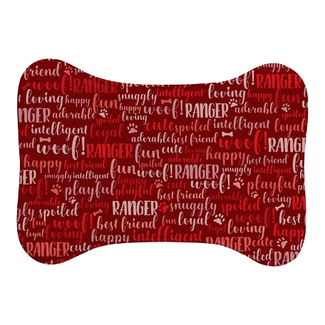 Best Friends Pet Feeding Mat - Bone - Small - Red