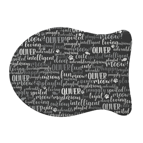 Best Friends Pet Feeding Mat - Fish - Gray