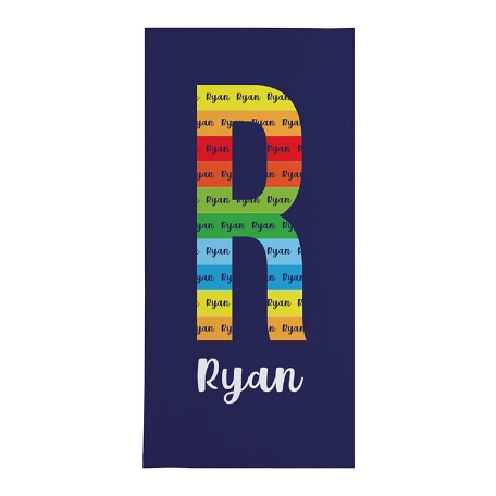 Big Initial Beach Towel-Standard - Navy