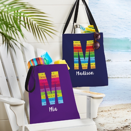 Big Initial Tote Bag