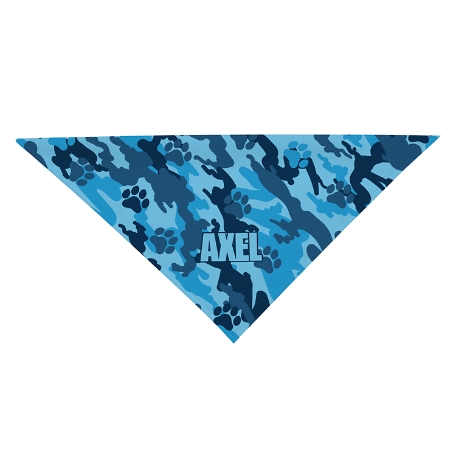 Camo-Paws Bandana - Small-Blue