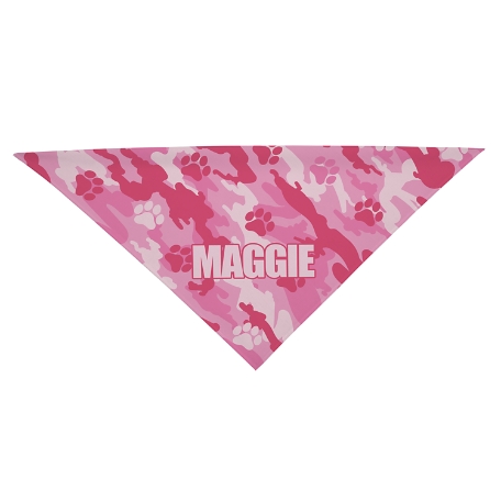 Camo-Paws Bandana - Large-Pink
