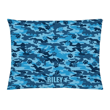 Camo-Paws Pet Bed - Large-Blue