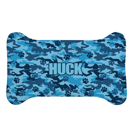 Camo-Paws Pet Feeding Mats-Large Bone-Blue