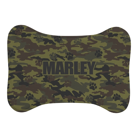 Camo-Paws Pet Feeding Mats -Small Bone-Green