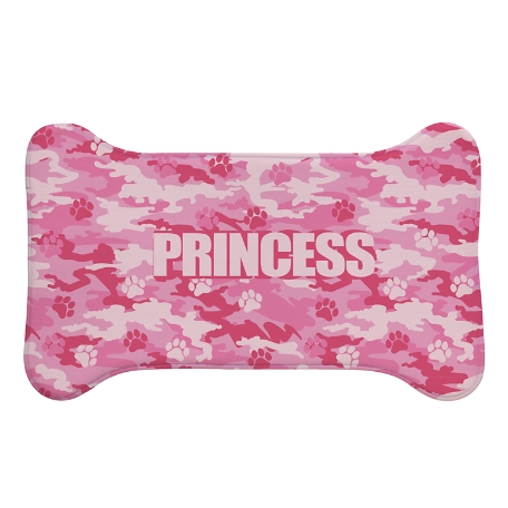 Camo-Paws Pet Feeding Mats -Large Bone-Pink