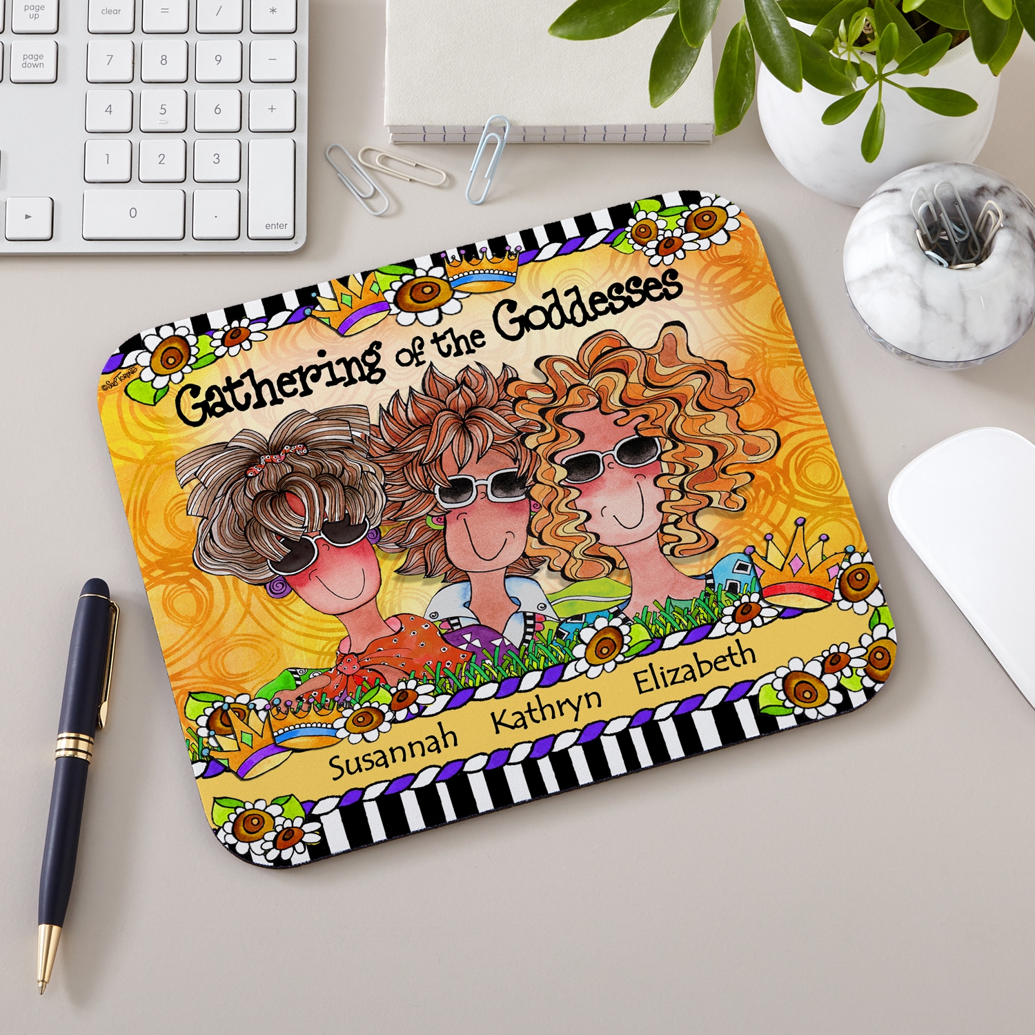 Gathering of the Goddesses Mouse Pad by Suzy Toronto