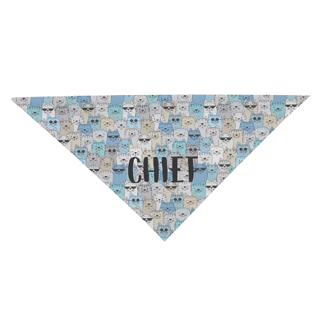 Cool Cats and Dogs Bandana - Cat - Blue - S