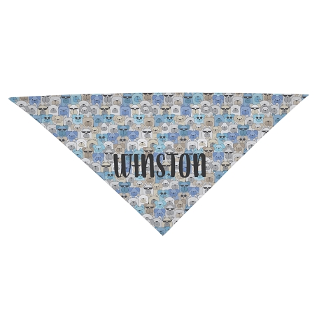 Cool Cats and Dogs Bandana - Dog - Blue - L