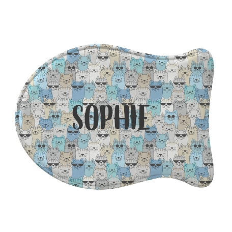 Cool Cats and Dogs Feeding Mat - Blue - Fish