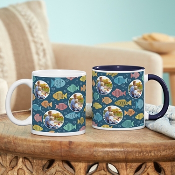 Hug & Fishes Photo Mug