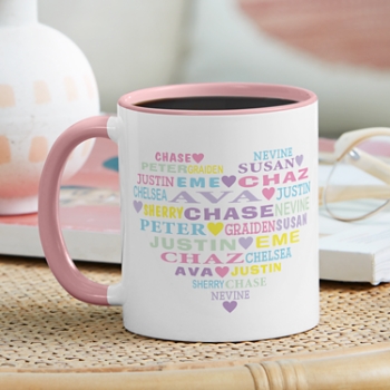 Pastel Heart Full of Love Mug