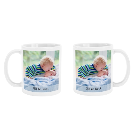 Picture-Perfect Photo Mug w/Message - 11oz w/White Handle