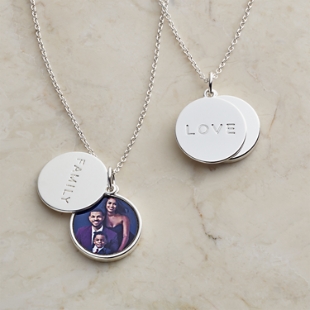 Words of Love Sentiment Photo Pendant
