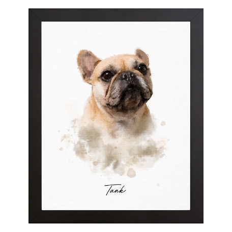 Painterly Pet Portrait-Name-Framed-18x24