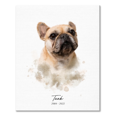 Painterly Pet Portrait-Name & Memorial-Unframed-11x14