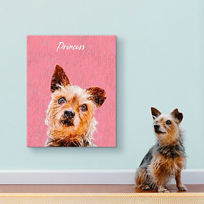 Rustic Painting Pet Portrait
