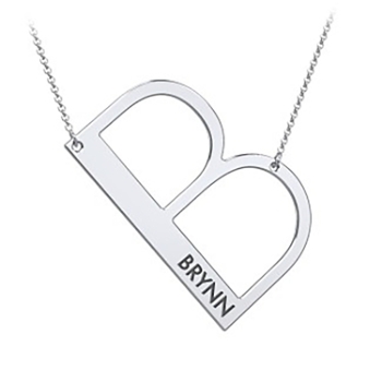 Cascading Name & Initial Necklace-B