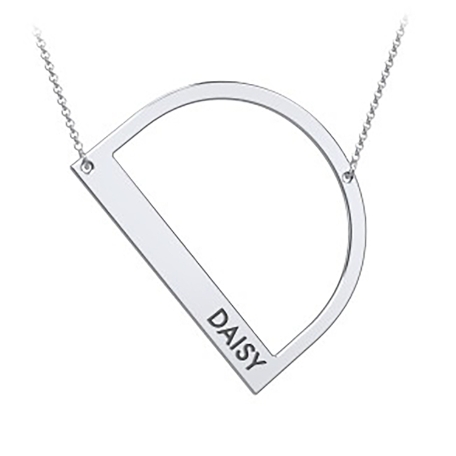 Cascading Name & Initial Necklace-D