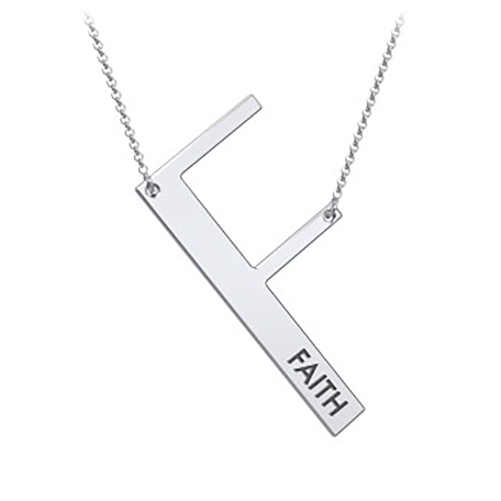 Cascading Name & Initial Necklace-F