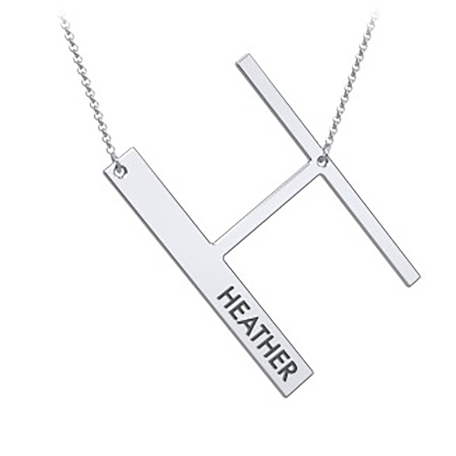 Cascading Name & Initial Necklace-H