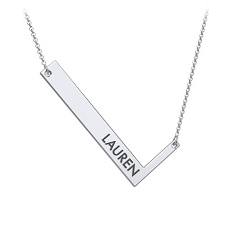 Cascading Name & Initial Necklace-L
