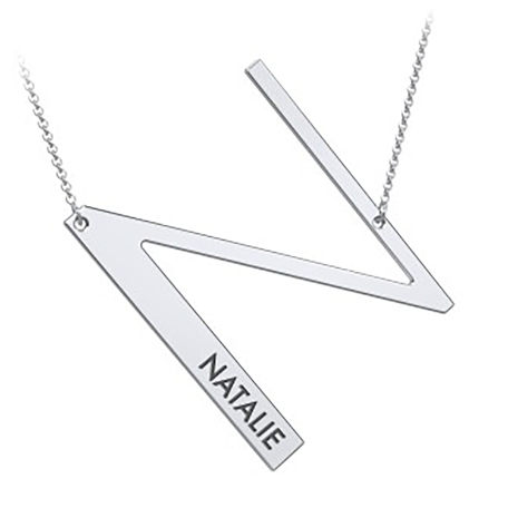 Cascading Name & Initial Necklace-N