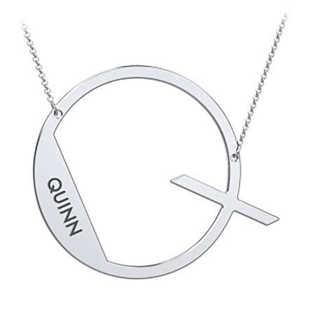 Cascading Name & Initial Necklace-Q