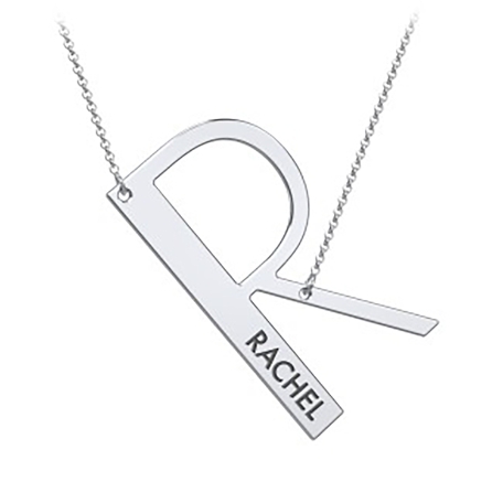 Cascading Name & Initial Necklace-R