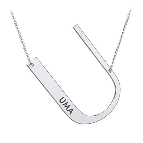Cascading Name & Initial Necklace-U