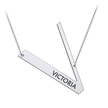 Cascading Name & Initial Necklace-V
