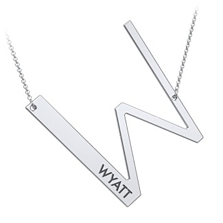 Cascading Name & Initial Necklace-W
