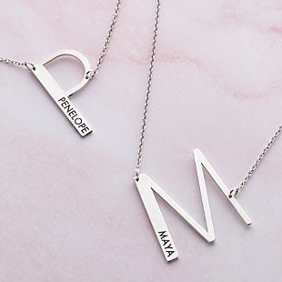 Cascading Name & Initial Necklace