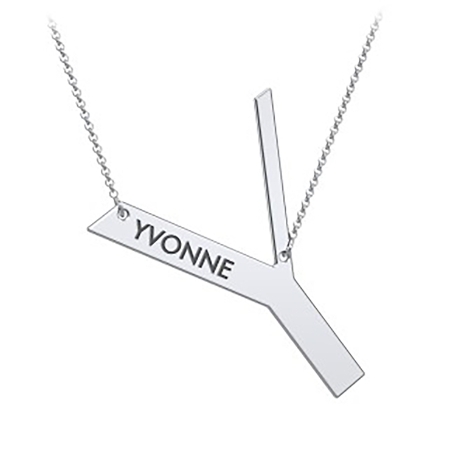 Cascading Name & Initial Necklace-Y