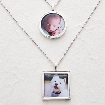 Framed Memories Engraved Photo Pendant