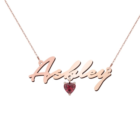 Make It Yours! Pers Name Neck-RG w/Stone -Handwrit