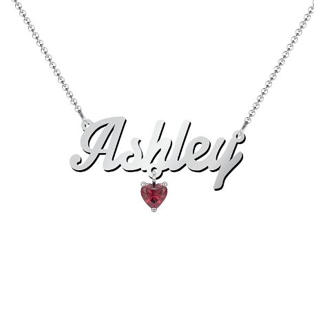 Make It Yours! Pers Name Neck-SV w/Stone-Glamorous