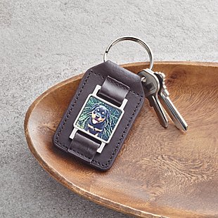 Picture-Perfect Leather Photo Keychain