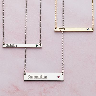Sophisticated Name Bar Necklace