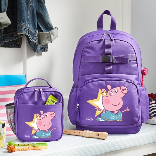 Peppa pig backpack and cheap lunch box