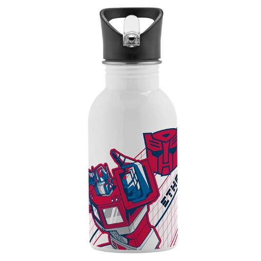 Transformers OFFICIAL Transformer Squares 18 oz Insulated Water Bottle,  Leak Resistant, Vacuum Insulated Stainless Steel with 2-in-1 Loop Cap