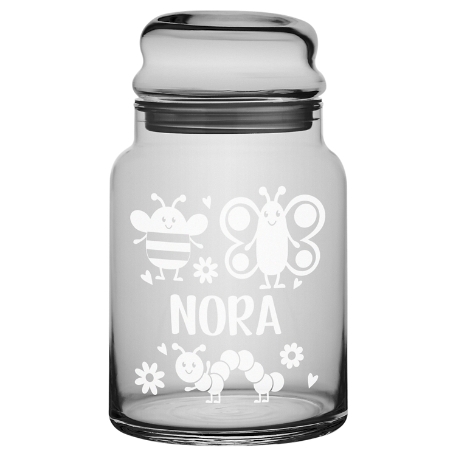 Buggy Love Glass Treat Jar w/out Candy