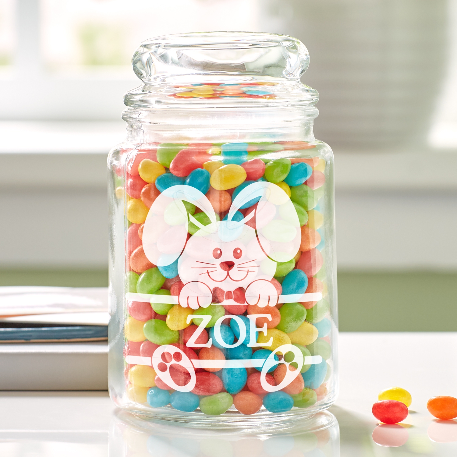 Easter Friend Glass Treat Jar