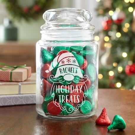 Gnome Treats Glass Treat Jar