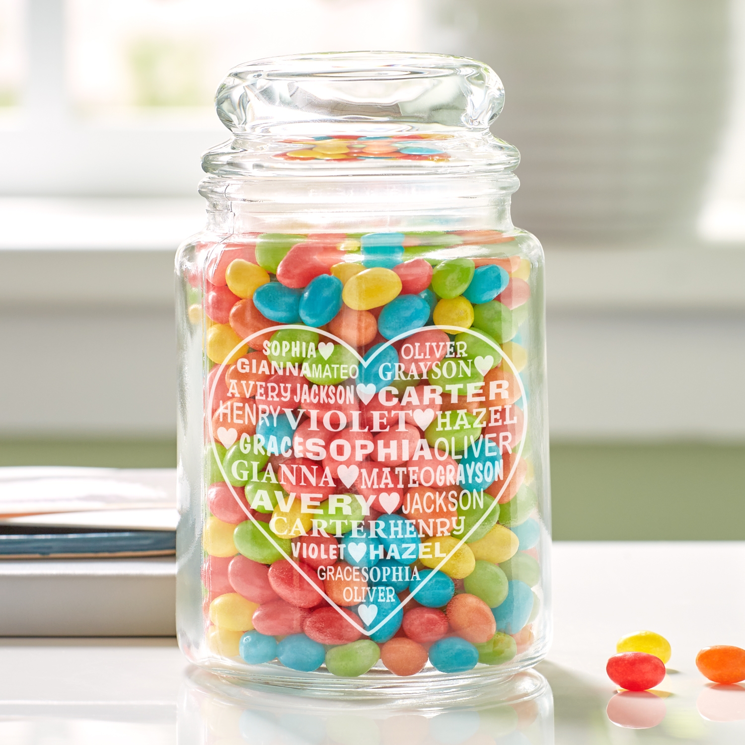 Heart Full Of Love Glass Treat Jar