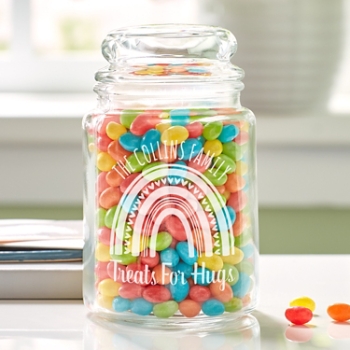 Treats For Hugs Glass Treat Jar