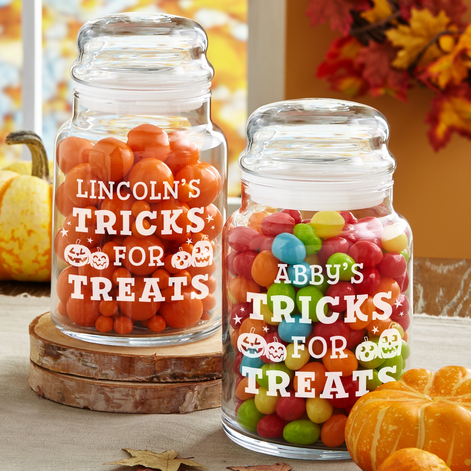 Tricks For Treats Glass Treat Jar