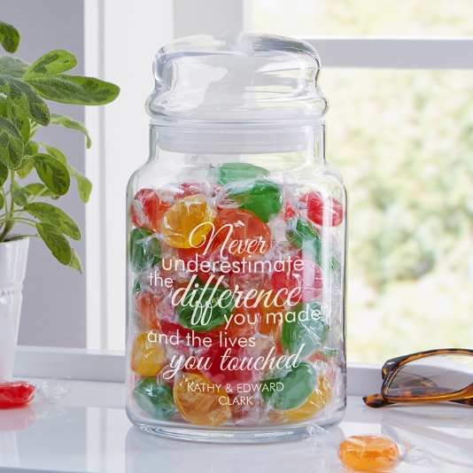 Personalized Glass Snack Jar Man Snacks Jar for Dad Father's Day Snack Jar  With Airtight Lid Available in 2 Designs 