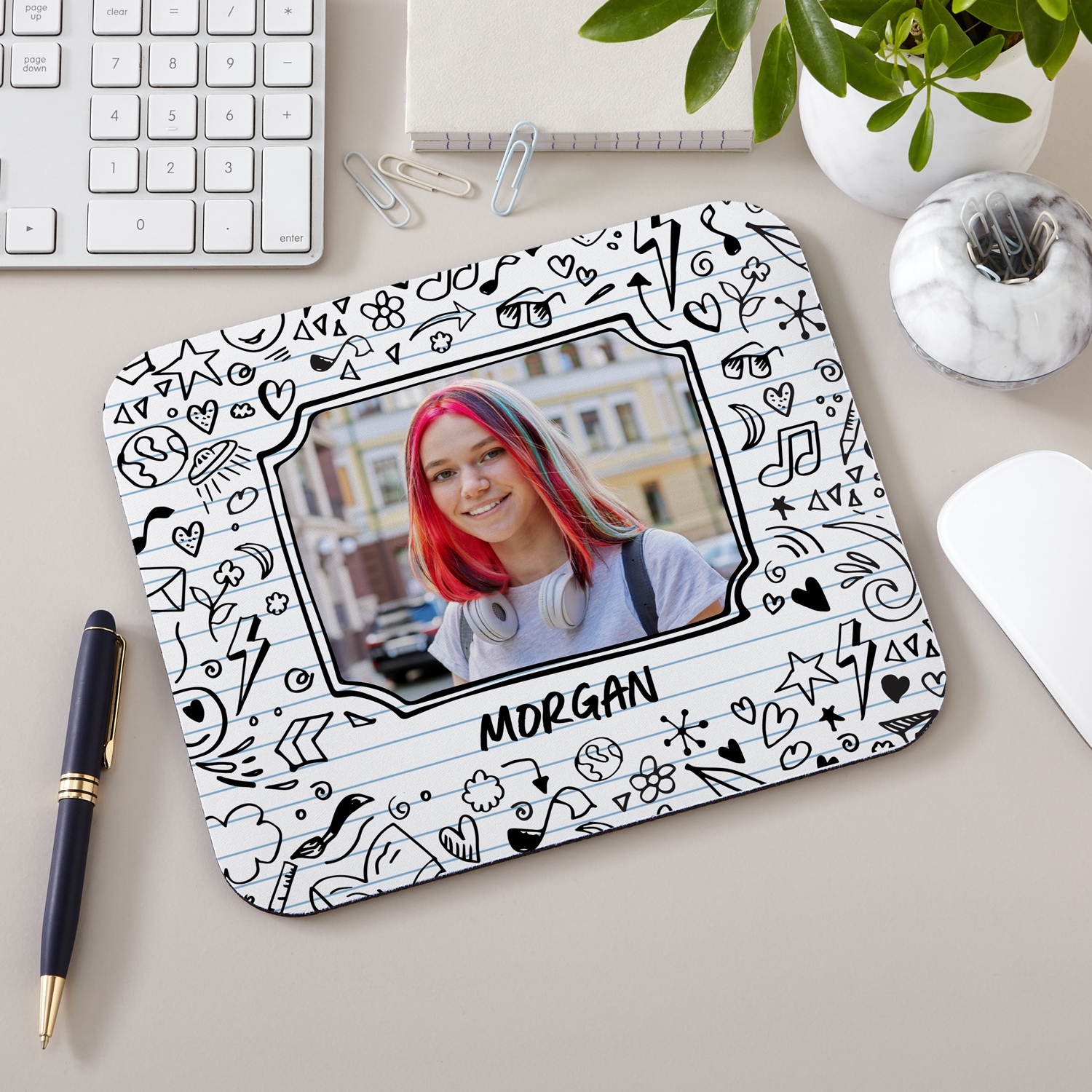 Doodles Photo Mouse Pad