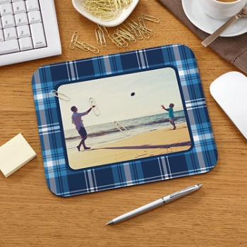 Plaid Photo Mouse Pad